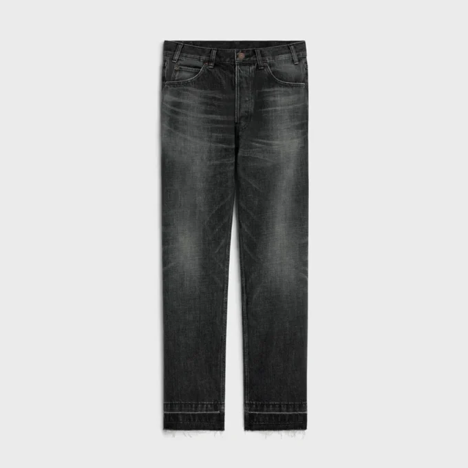 Jeans Wesley in denim nero con lavaggio Ice Rinse