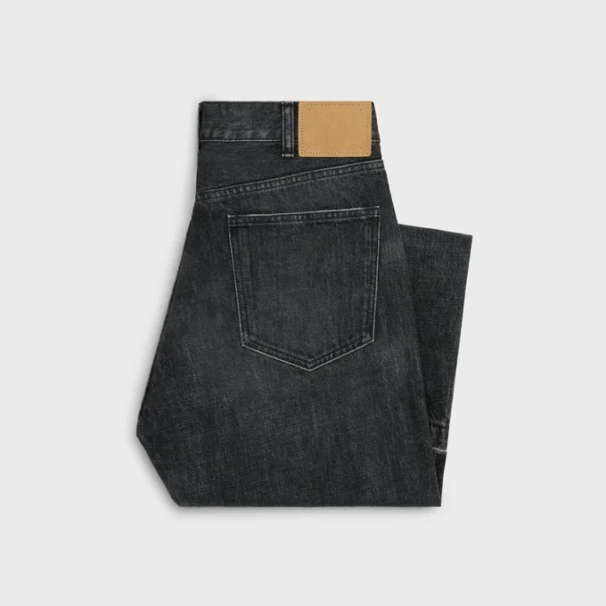 Jeans Wesley in denim nero con lavaggio Ice Rinse
