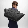 Luggage grande in pelle di vitello martellata Luggage grande in pelle di vitello martellata
