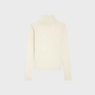 Maglia a collo alto in jersey di lana
