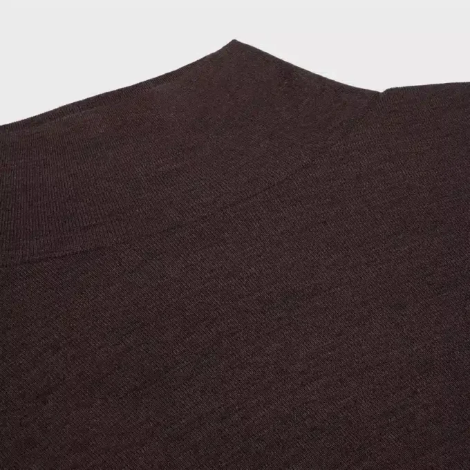 Maglia a collo alto in jersey di lana Maglia a collo alto in jersey di lana