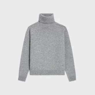 Maglione a collo alto in cashmere senza cuciture