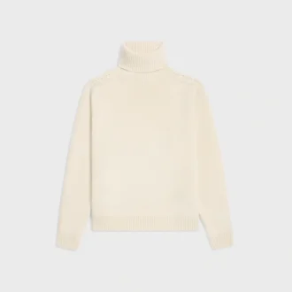 Maglione a collo alto in cashmere senza cuciture
