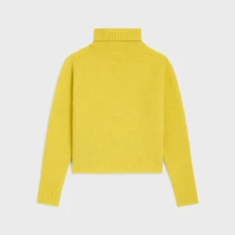 Maglione a collo alto in lana Shetland