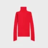 Maglione a collo alto in mohair e seta a coste Maglione a collo alto in mohair e seta a coste