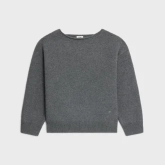 Maglione con scollo a barchetta in lana e cashmere