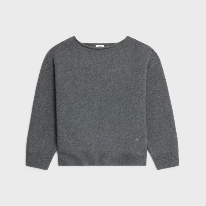 Maglione con scollo a barchetta in lana e cashmere Maglione con scollo a barchetta in lana e cashmere