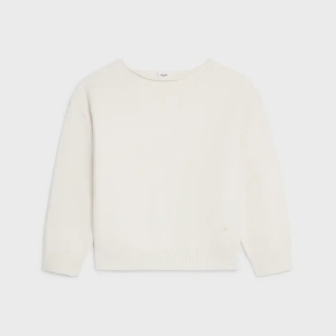Maglione con scollo a barchetta in lana e cashmere Maglione con scollo a barchetta in lana e cashmere