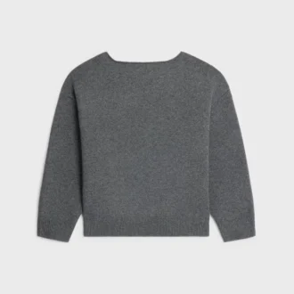 Maglione con scollo a barchetta in lana e cashmere