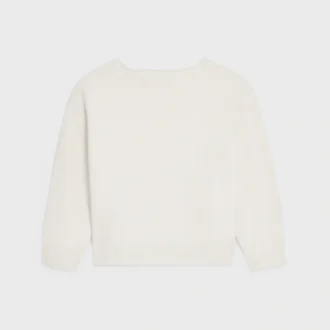 Maglione con scollo a barchetta in lana e cashmere