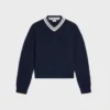 Maglione con scollo a V in cashmere Maglione con scollo a V in cashmere