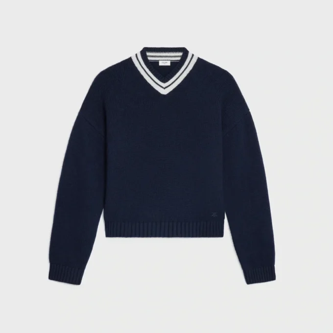 Maglione con scollo a V in cashmere Maglione con scollo a V in cashmere