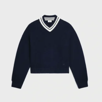 Maglione con scollo a V in cashmere