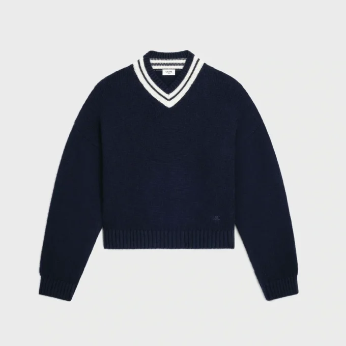 Maglione con scollo a V in cashmere Maglione con scollo a V in cashmere