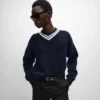 Maglione con scollo a V in cashmere Maglione con scollo a V in cashmere
