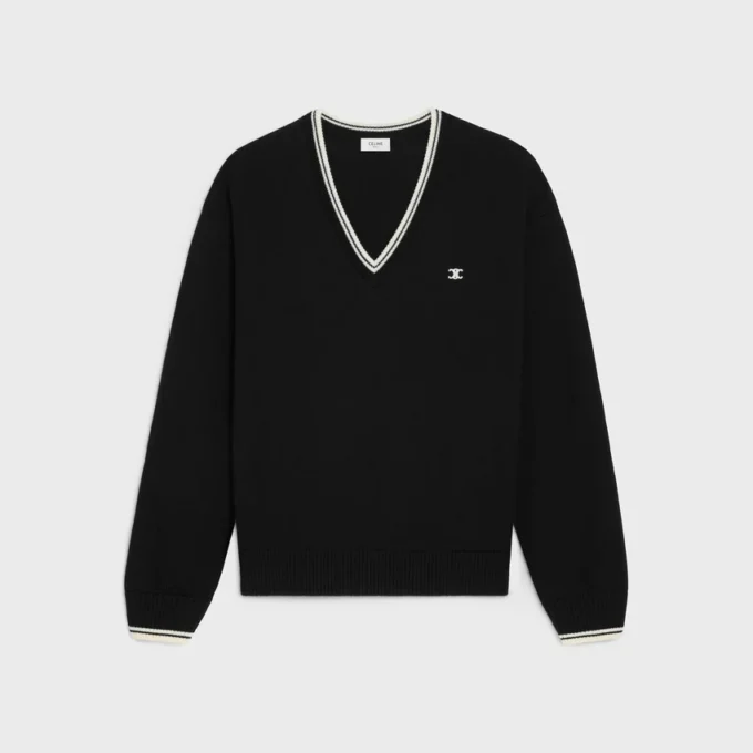 Maglione con scollo a V Triomphe in lana Maglione con scollo a V Triomphe in lana