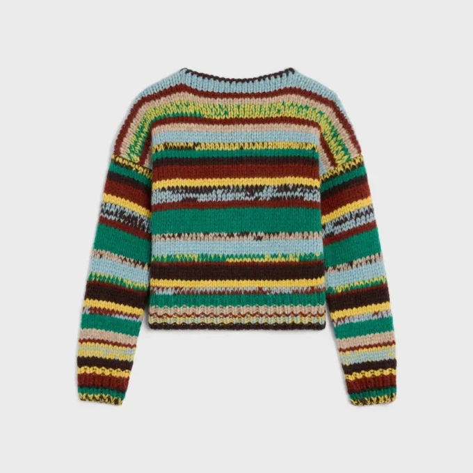 Maglione girocollo in alpaca Mouline e lana Maglione girocollo in alpaca Mouline e lana