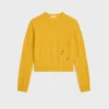 Maglione girocollo in cashmere a catena Maglione girocollo in cashmere a catena