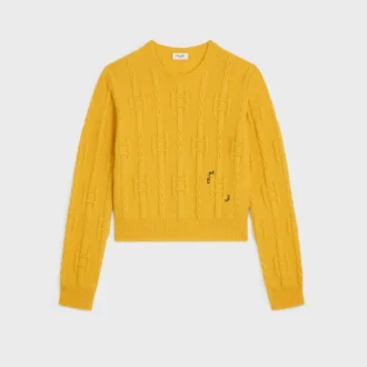 Maglione girocollo in cashmere a catena