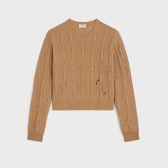 Maglione girocollo in cashmere a catena