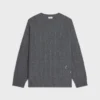 Maglione girocollo in cashmere a catena Maglione girocollo in cashmere a catena