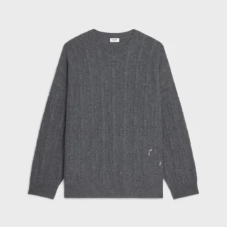 Maglione girocollo in cashmere a catena