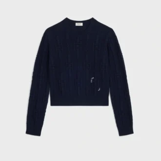 Maglione girocollo in cashmere a catena