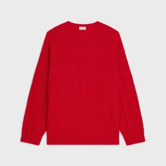Maglione girocollo in cashmere a catena