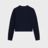 Maglione girocollo in cashmere a catena Maglione girocollo in cashmere a catena