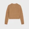 Maglione girocollo in cashmere a catena Maglione girocollo in cashmere a catena