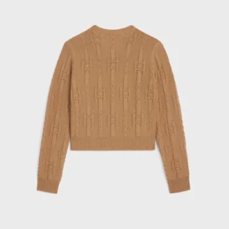 Maglione girocollo in cashmere a catena