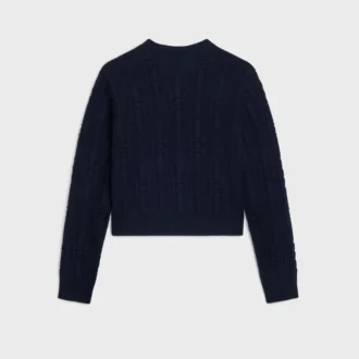 Maglione girocollo in cashmere a catena