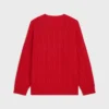 Maglione girocollo in cashmere a catena Maglione girocollo in cashmere a catena