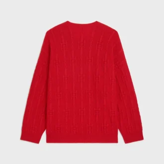 Maglione girocollo in cashmere a catena