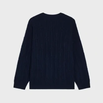 Maglione girocollo in cashmere a catena