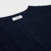 Maglione girocollo in cashmere a catena Maglione girocollo in cashmere a catena
