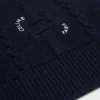 Maglione girocollo in cashmere a catena Maglione girocollo in cashmere a catena