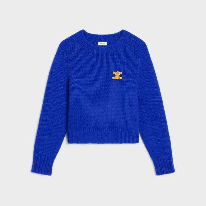 Maglione girocollo in cashmere e seta