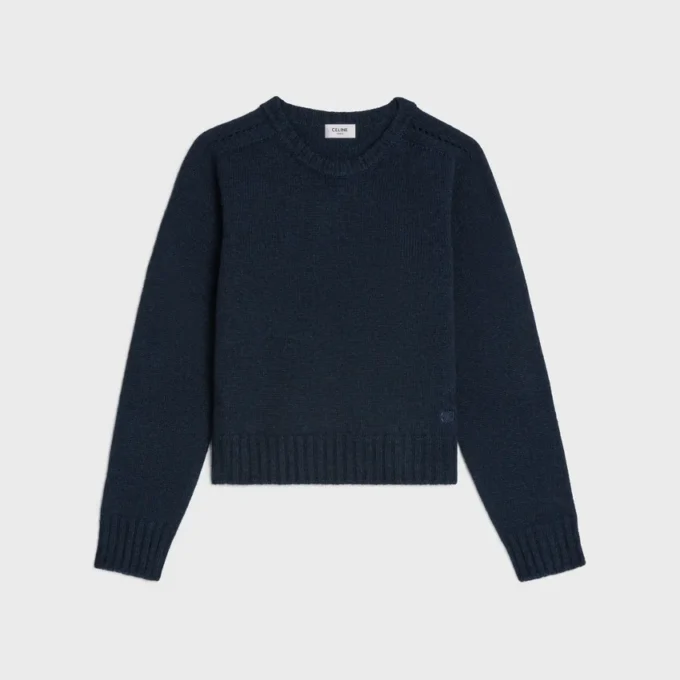 Maglione girocollo in cashmere senza cuciture Maglione girocollo in cashmere senza cuciture