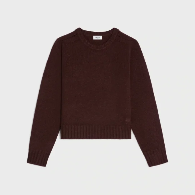 Maglione girocollo in cashmere senza cuciture Maglione girocollo in cashmere senza cuciture