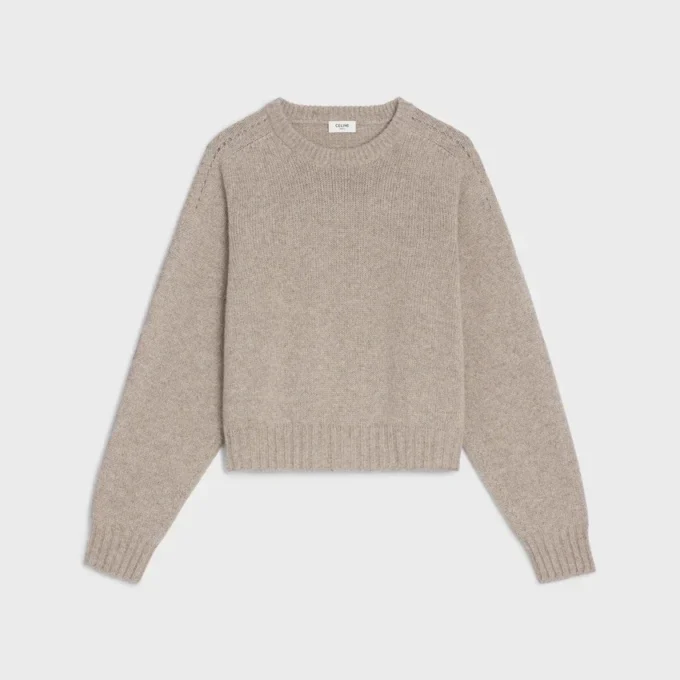 Maglione girocollo in cashmere senza cuciture Maglione girocollo in cashmere senza cuciture