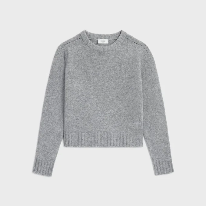 Maglione girocollo in cashmere senza cuciture Maglione girocollo in cashmere senza cuciture