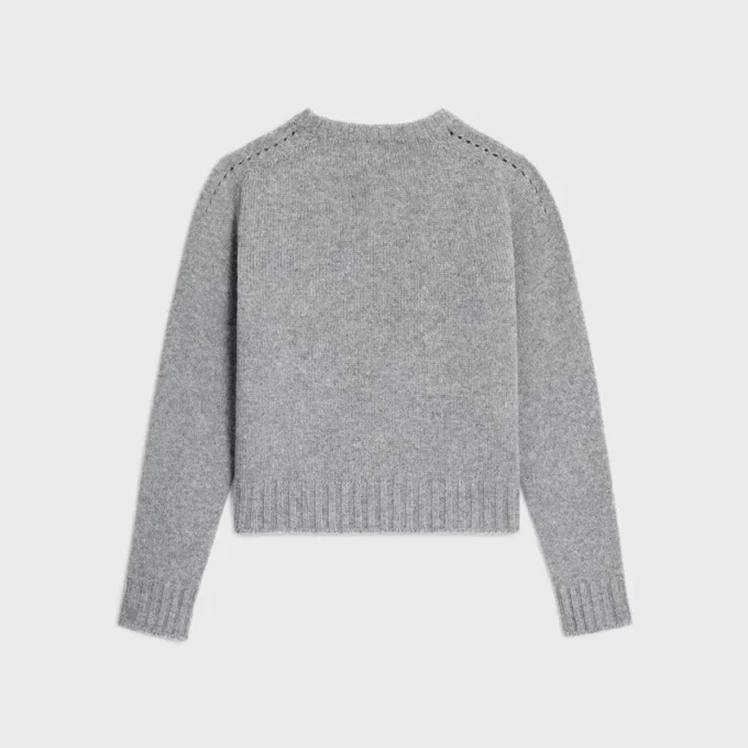 Maglione girocollo in cashmere senza cuciture Maglione girocollo in cashmere senza cuciture