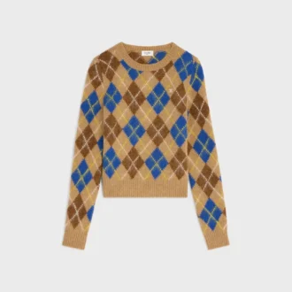 Maglione girocollo in lana con motivo Argyle