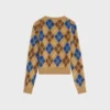 Maglione girocollo in lana con motivo Argyle Maglione girocollo in lana con motivo Argyle