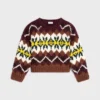 Maglione girocollo in lana Fair Isle Maglione girocollo in lana Fair Isle