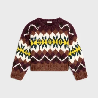 Maglione girocollo in lana Fair Isle