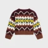 Maglione girocollo in lana Fair Isle Maglione girocollo in lana Fair Isle