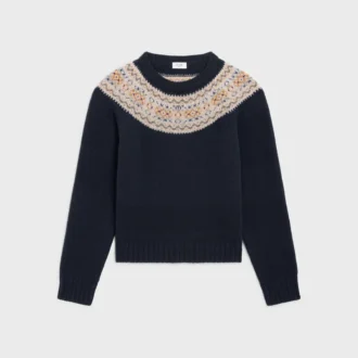 Maglione girocollo in lana Fair Isle Triomphe Maglione girocollo in lana Fair Isle Triomphe