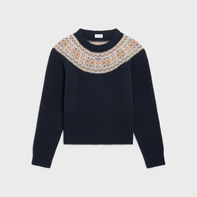 Maglione girocollo in lana Fair Isle Triomphe